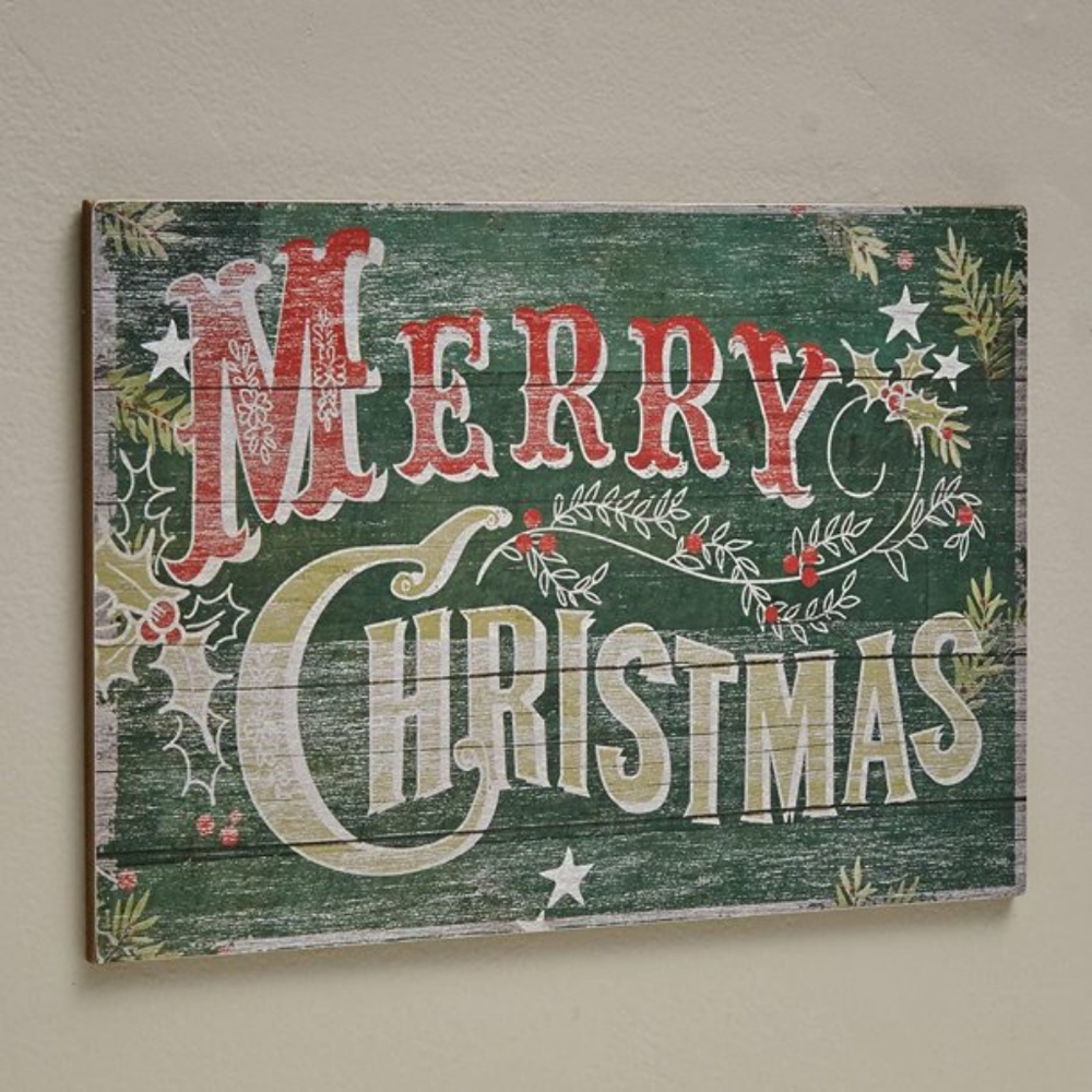 Wooden Christmas Sign 20 x 13